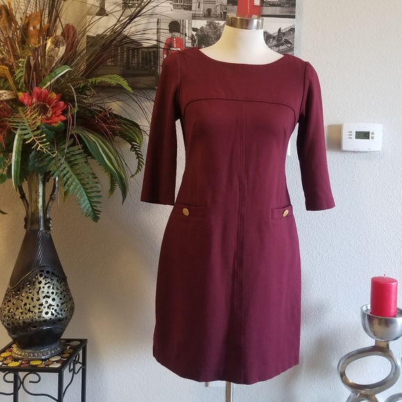 vince camuto burgundy dress